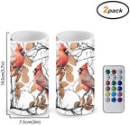 Cardinal Tree Flameless Candles 2 Pack 6 x 3 inch Battery Operated Candles with Multicolor Timer Remote Control LED Fake Candles for Warm Light Dinner Table Home Decor - Image 3