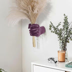 Purple Wall Sculptures, Hand Vases Home Decor, Wall Mount Art Sculpture, Unique Wall Art Statue, Funky Flower Vase Decorations, Modern Eclectic Hanging Decor,Glass Test Tube Vase(Purple) - Image 4