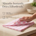 Urban Villa Cloth Napkins Cotton 12x12 (Set of 12) Pink/White - Image 3