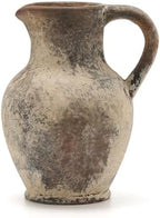 SIDUCAL Ceramic Rustic Farmhouse Vase with Handle, Terracotta Vase, Minimalist Decorative Vases for Home Decor, Table, Living Room, Shelf, Christmas Decoration(Gray) by SIDUCAL