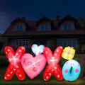 Syhood 7.5 ft Valentine's Day Inflatables Outdoor Decorations Heart Shaped Inflatable Conversation LED Lighted Blow up Ornament for Valentines Gift Wedding Home Yard Lawn Indoor Party by Syhood