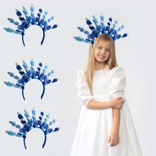 The Dreidel Company Menorah Headbands, 8-Pack Fun for Hanukkah, Personal Decorations for the Festival of Lights - Image 6