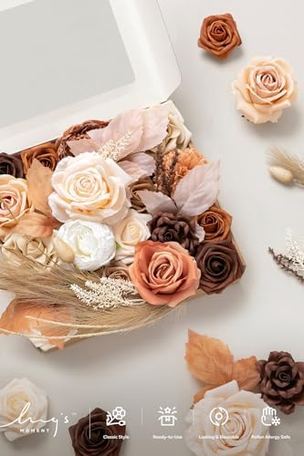 Ling's moment Artificial Wedding Fall Flowers Grand Combo, Boho & Sepia - Image 6