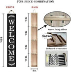 64 * 8 Inch - Welcome Sign for Front Door - Rustic Wood Plank Set, Standing/Hanging Porch Decor, Large, Indoor/Outdoor - Image 6