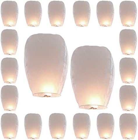 20 PCS White Paper Lanterns, You can use These Lanterns to Easily Create a Style Festive Atmosphere, Lanterns for Birthday Party Wedding Decoration and Outdoor Events. by Dusiwapr