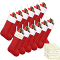 Tatuo 12 Pack Christmas Burlap Stockings Hanging,Red White by Tatuo