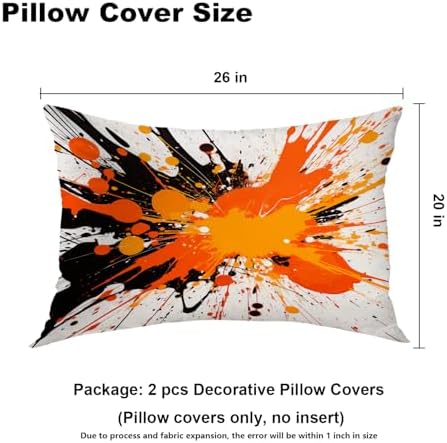 Batmerry Splashes Vibrant Pillowcases, Abstract Splash Art Decorative Bed Pillow Cover with Hidden Zipper Soft Blended for Hair and Skin 20X26 in - Image 4