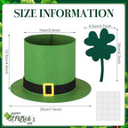Leinuosen 10 Pack St. Patrick's Day Leprechaun Hat Candy Bucket Set 5 Inch Irish Lucky Leprechaun Hat Treat Containers Centerpiece for St. Patrick's Day Irish Favor Box Holiday Table Home Party Decor - Image 2
