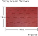 PIGCHCY Placemats Set of 12 Washable Durable Place Mats Vinyl Heat Resistant Non-Slip Table Mats Indoor Outdoor (Burgundy Red) - Image 2