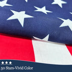 JRED 4 Pack American Flags for Classroom on Stick, 2x3FT US Flags USA Banner with 51'' Retractable Stainless Steel Pole, Flagpole Clips and Carabiners for 4th of July Decorations - Image 4