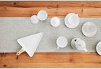 Solino Home 100% Pure Linen Table Runner Oyster Grey, Athena 14 x 108 in - Image 3