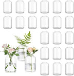 Glasseam Glass Bud Vases for Centerpieces: Bulk of 24 Clear Small Vases by Glasseam