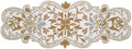 Hand Beaded Silver Gold Ivory Runner 13x36 Holiday Décor by HomebiaDesigns