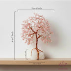 Rose Quartz Crystal Tree for Love & Healing Décor for Home and Office | Handmade Bonsai for Emotional Support & Harmony as Symbol of Piece for Loved Ones Gift for her - Image 3