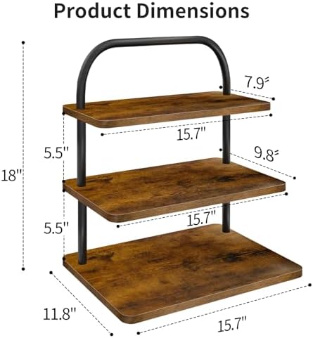 Cupcake Stand for 50 Cupcakes, 2 PACK 3 Tier Wooden Metal Cupcake Stand Reusable Cupcake Display Stand Tiered Tray Stand Dessert Table Display Set Serving Trays for Party Rustic Farmhouse Vendor - Image 3