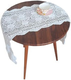 USTIDE White Cotton Crochet Table Runner Handmade Lace Table Doily Vintage Dresser Scarf for Farmhouse Kitchen Wedding Decor 15 Inch X70 Inch - Image 4