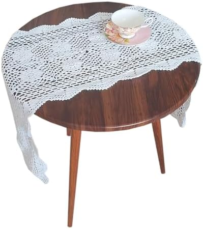 USTIDE White Cotton Crochet Table Runner Handmade Lace Table Doily Vintage Dresser Scarf for Farmhouse Kitchen Wedding Decor 15 Inch X70 Inch - Image 4
