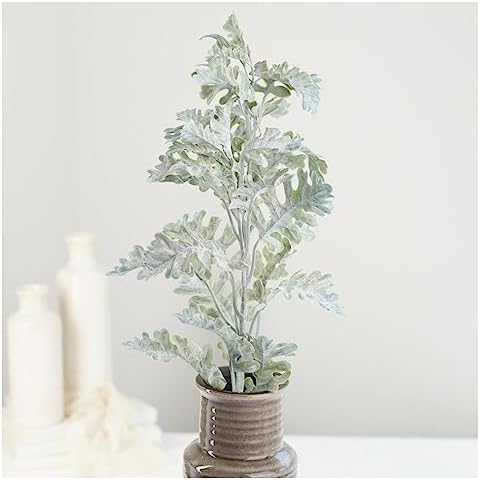 Factory Direct Craft Group of 2 Artificial Dusty Miller Sprays Fake Greenery for Summer Arrangements and Everyday Displays - 29 Inches by FactoryDirectCraft