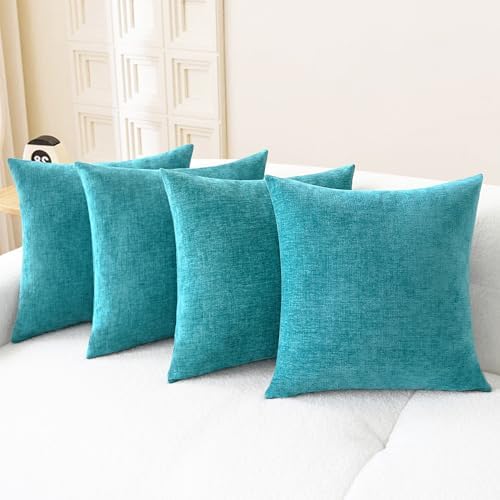 CaliTime Decorative Couch Throw Pillow Covers 18 X 18 Inches Lake Blue by CaliTime