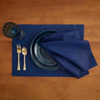 Solino Home 100% Pure Linen Napkins Royal Blue, Athena 20 x 20 in, Set of 4 - Image 2