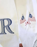 Monogram Wreath Sash, Summer Wreath Sash, 4th of July Wreath Sash, Memorial Day Front Door Decor, Custom Monogram Door Decor (Flag) - Image 6