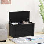 Timberer 31.5" Storage Chest, Wooden Storage Bench, Entryway Shoes Bench - Image 7