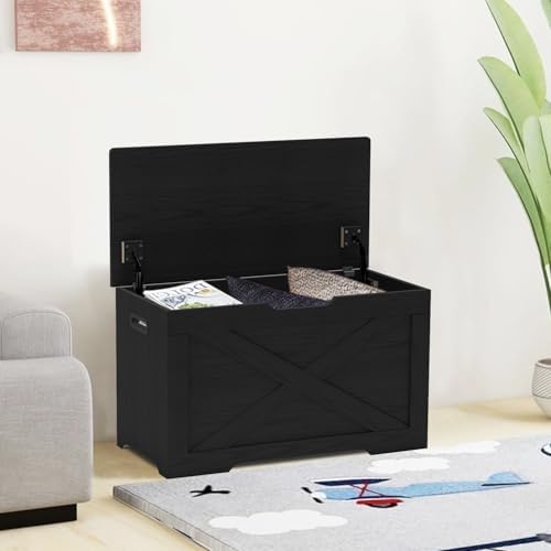 Timberer 31.5" Storage Chest, Wooden Storage Bench, Entryway Shoes Bench - Image 7