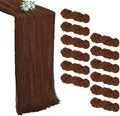 12 Pack Brown Cheesecloth Table Runner 10Ft 23 x 120 Inch by RestfulGlow
