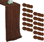 12 Pack Brown Cheesecloth Table Runner 10Ft 23 x 120 Inch by RestfulGlow