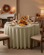 Round Tablecloths 120 Inch, 2-Pack Waterproof Slub Textured - Image 2