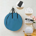 30 Inch Round Storage Bag 1 Pack,Modern Marine Ocean Pure Blue Waterproof Wreath Storage Container with Handles&Zipper Minimalist Solid Color Art Closet Organizer Bags Garland Box - Image 5