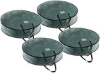 VENO 4 Pack Summer Wreath Storage Container, 30 Inch Clear Wreath Bag, Spring, Christmas Garland Decoration Organizers with Zipper and Durable Handles (Clear, 30"-4 Pack) by Veno