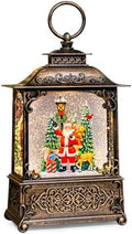 Christmas Snow Globes Lantern with Music, Santa Claus Scene Snow Globes with Water Swirling Glitter Effects, USB/Battery Powered with 6-Hour Timer, Christmas Decorations Gift by COZYPAVILION