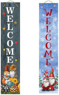 Briarwood Lane Fall Double Sided Reversible Pine Porch Leaner 47x9.5 Fall Winter Gnomes For Fall Porch Leaner by BriarwoodLane
