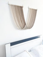 QULBUJ Dip Dye Large Macrame Wall Hanging Tie-Dye Yarn Tapestry Home Boho Wall Decor Ombre Art Headboard Bedroom Living Room 52" Wx34 L,Brown - Image 7