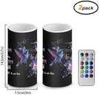 Mothers Day Gifts Flameless Candles with Remote Hummingbirds Floral Note LED Candles Battery Operated Electric Candles Flickering Warm Light for Home Bedroom Living Room Decorations - Image 3