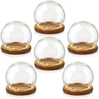 Funtery 6 Pcs 3.15 Inch Christmas Glass Display Dome Cloche Glass Globe by Funtery
