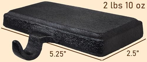 Lulu Decor Black Christmas Stocking Holders for Mantle Set of 8 - Heavy Cast Iron Weighted Strong & Sturdy Low Profile Flat Base Stocking Hooks, Simple Design for Mantle Decor Weighs 2 lbs 10 oz Each - Image 5
