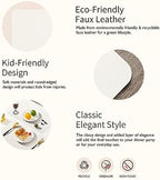 Maxpearl Faux Leather Placemats Set of 8, Easy to Clean, Ivory White - Image 5