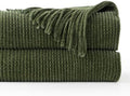 BATTILO HOME Olive Green Throw Blanket for Couch, 60"x80" by BATTILOHOME