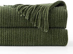 BATTILO HOME Olive Green Throw Blanket for Couch, 60"x80" by BATTILOHOME
