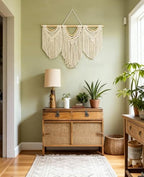 Tempospark Macrame Wall Hanging, 43"x32" Boho Wall Tapestry, Large Wall Art for Bedroom, Living Room, Dining Room, Nursery, Gallery, Office (Wood Bead) - Image 4
