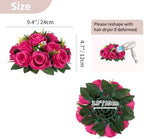 NUPTIO Flower Ball for Table Centerpieces: Hot Pink Artificial Rose - Image 3