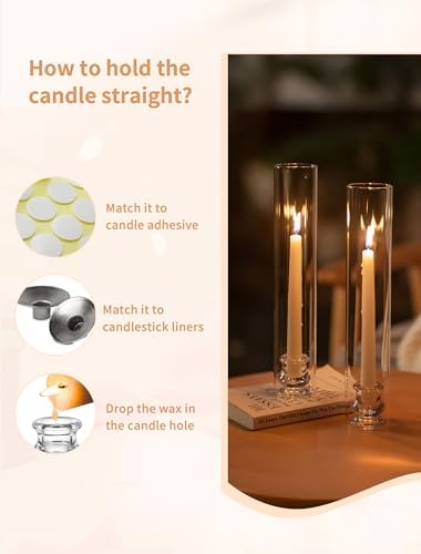 NUPTIO Hurricane Candle Holder Bulk for Wedding - 12.6" H Set of 50 - Image 6