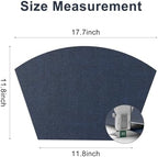 Homaxy Wedge Faux Leather Placemats for Round Table, Set of 6, Navy Blue - Image 5