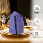 Urban Villa Cloth Napkins 100% Cotton Highly Absorbent Washable Durable Reusable Premium Dinner Napkins Ideal for Gifts for Mothers Day Hotel Farmhouse Parties - Lilac (20" x 20", Set of 12) - Image 2