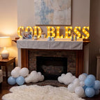 Honoson 8 Pcs First Communion Decorations God Bless Lights up Sign - Image 5