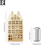 DN DECONATION Christmas Village House Decorations, Light Up House Decor - Image 3