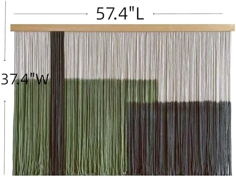 Sdjazl Woven Boho Macrame Wall Hanging Home Decor Tapestry Dip-Dyed Large Modern Fiber Colorful Mountain Landspace For Living room (black) - Image 5