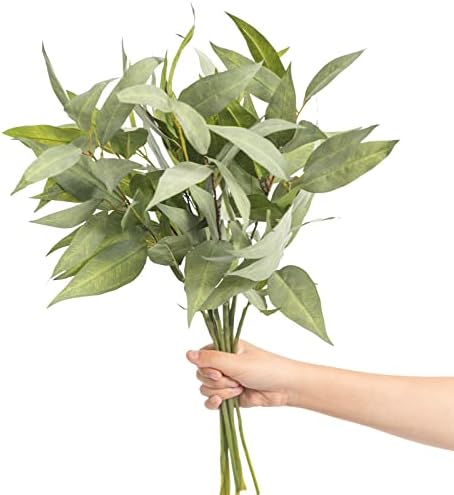 Ling's moment Eucalyptus Leaf Branches, Tall Artificial Greenery Stems by LingsMoment